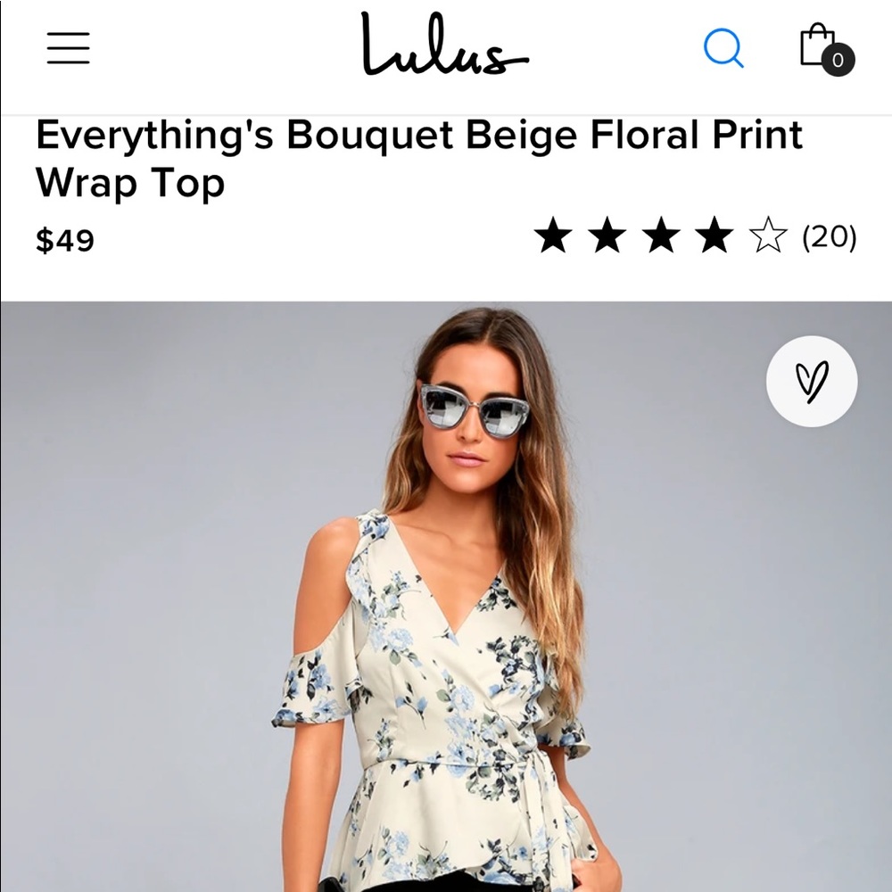 Floral wrap top